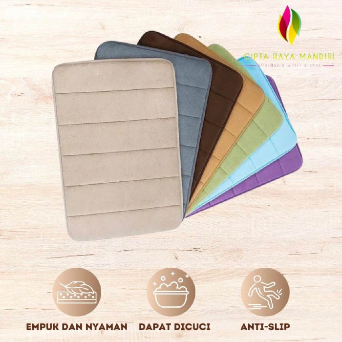 Keset Kamar Mandi Anti Slip Memory Foam Serap Air