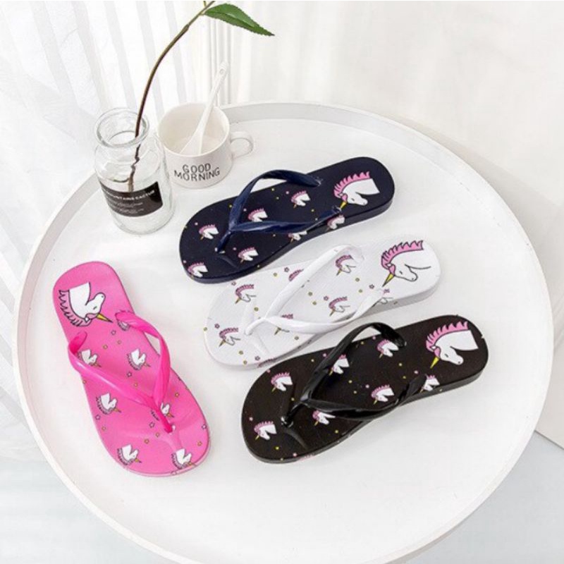 sandal jepit wanita dewasa motif kuda poni