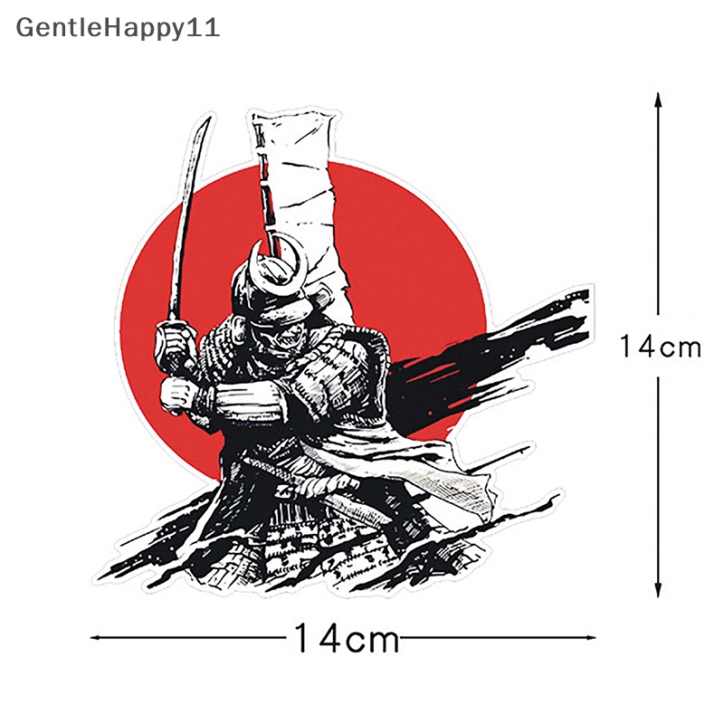 Gentlehappy JAPAN Samurai Warrior Sticker Katana Decal Vinyl Mobil Sepeda Truk Motor id