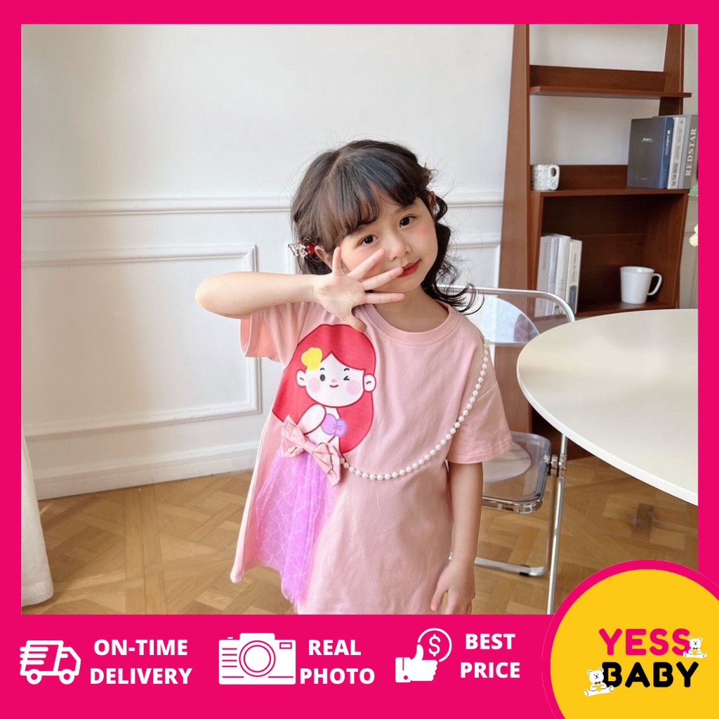 YESSBABY DISCUTE Dress pesta anak perempuan fashion korea anak perempuan import 1-7tahun