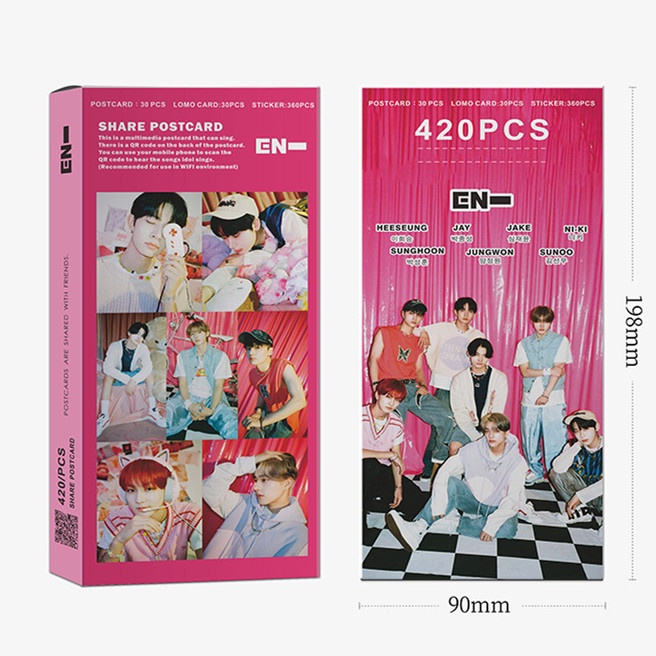 420pcs /box EXO BT-S SEVENTEEN EN-HYPEN STRAY KIDS Photocards Album Stiker Thailand F4 Kartu Lomo TWICE AESPA TREASURE NCT DREAM Kpop Postcards Pasta