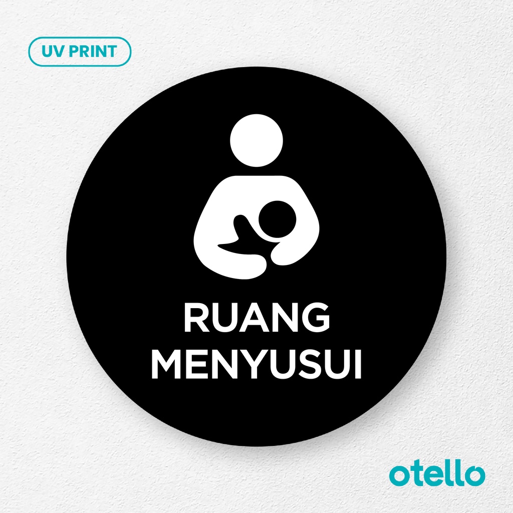 Ruang Menyusui Signage Board Akrilik Tempel Dinding Papan Acrylic Sign Board Signage Tempel Dinding Tulisan Label Tanda Petunjuk Rambu Aklirik UV Print