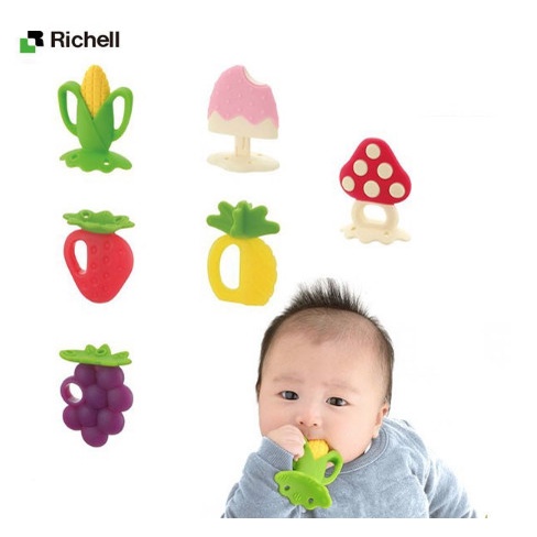 Richell Teether Grape W/Case - 422028