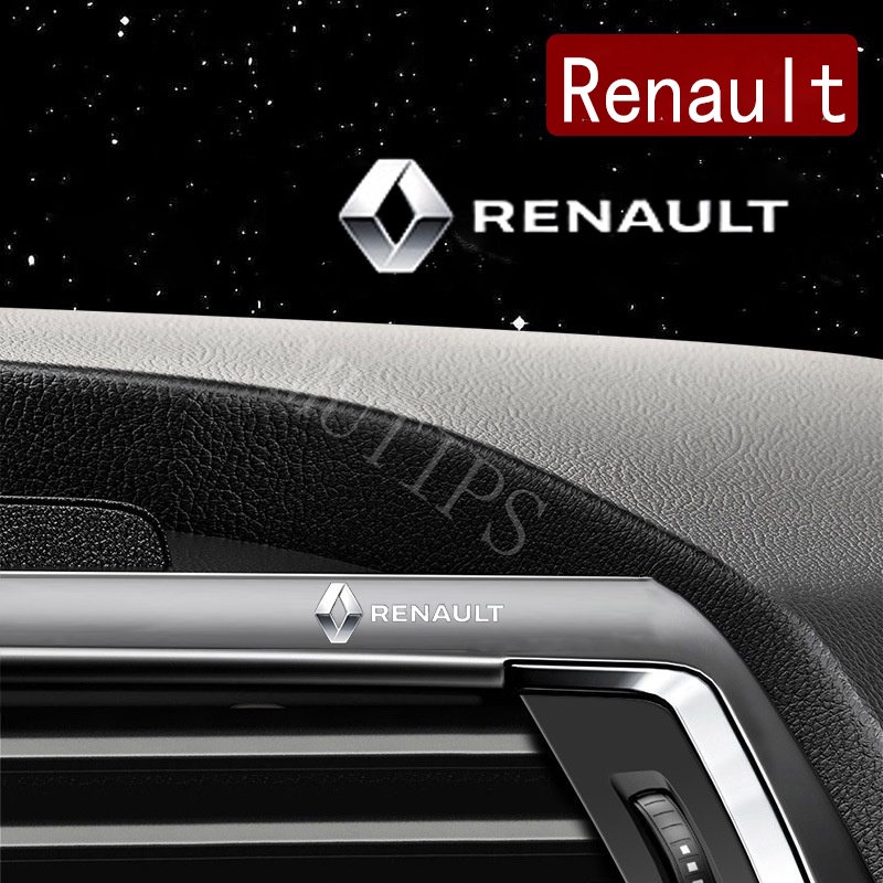 Renault Logo Mobil Logam Stiker 3D Kreatif Dekorasi Mobil Jendela Pintu Interior Lencana Untuk Megane2 Sandero Kwid Logan Clio Fluence Duster Captur Scenic Kiger Koleos