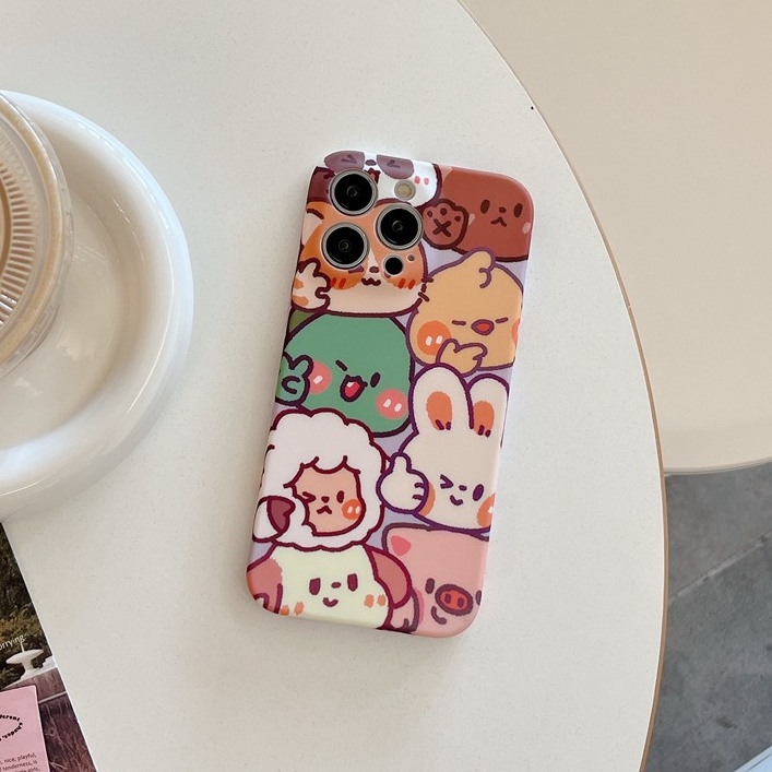 Brown Sheep Cartoon Soft TPU Case iP iPhone 6 6S 7 8 14 + Plus SE 2020 2022 X XR XS Max 11 12 13 Pro Max FTD Casing Apple