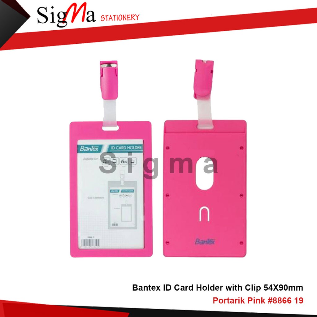 

Bantex ID Card Holder With Clip 54x90mm Portarit #8866
