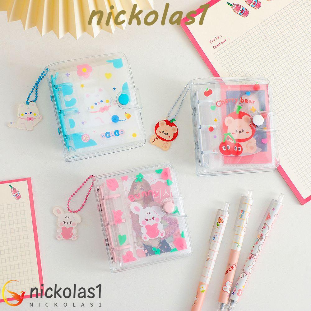 NICKOLAS1 Album Foto Perlengkapan Sekolah Alat Tulis 3lubang Mini Planner Jurnal Loose Leaf Notebook