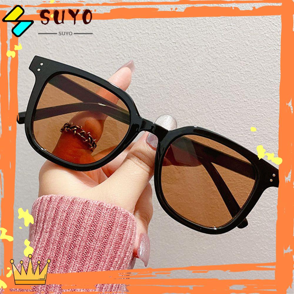 SUYO Kacamata Fashion Fashion Ins Populer UV400 Vintage Wanita Eyewear