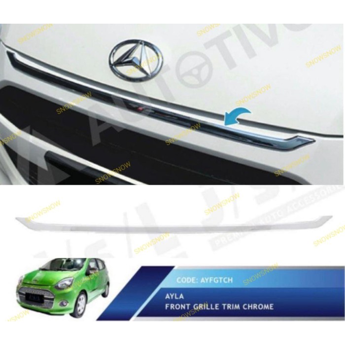Hood Molding Ayla 2013 2016 List Grill Depan Chrome