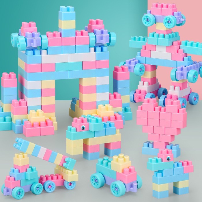 TokoPapin Mainan Anak Balok Susun Block Besar Puzzle Blok Brick Edukasi DIY Bongkar Pasang