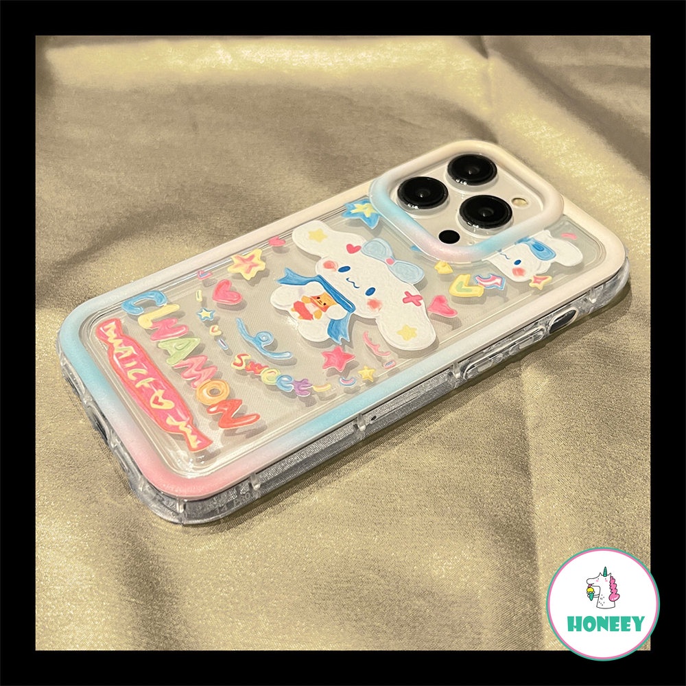 Kartun Melody Cinnamoroll Ponsel Case Kompatibel Untuk iPhone 14 Pro 12 13 Pro Max Case iPhone 11xr XS 8 7Plus Lembut Silikon Airbag Ponsel Cover