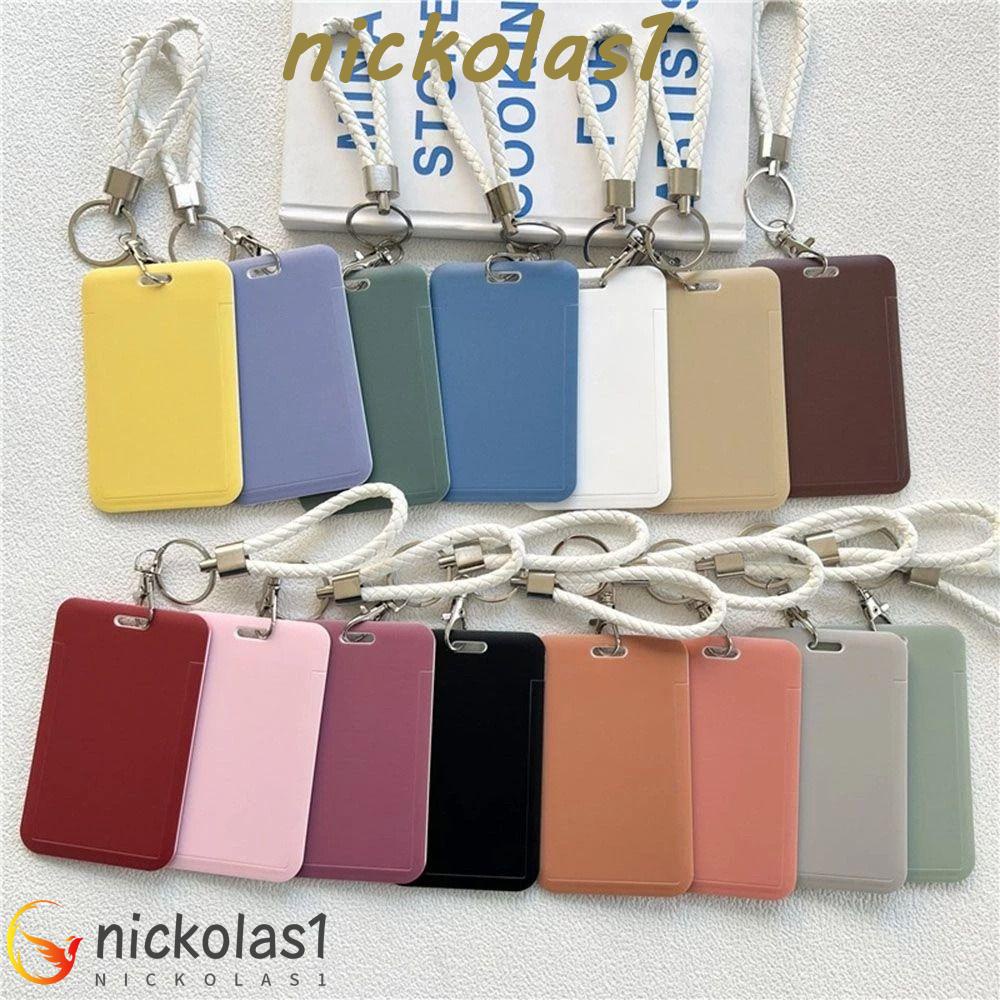 NICKOLAS1 Cover Kartu Bus Kantor Siswa Gantungan Kunci Keyring Kartu Kerja Nama Badge Holders