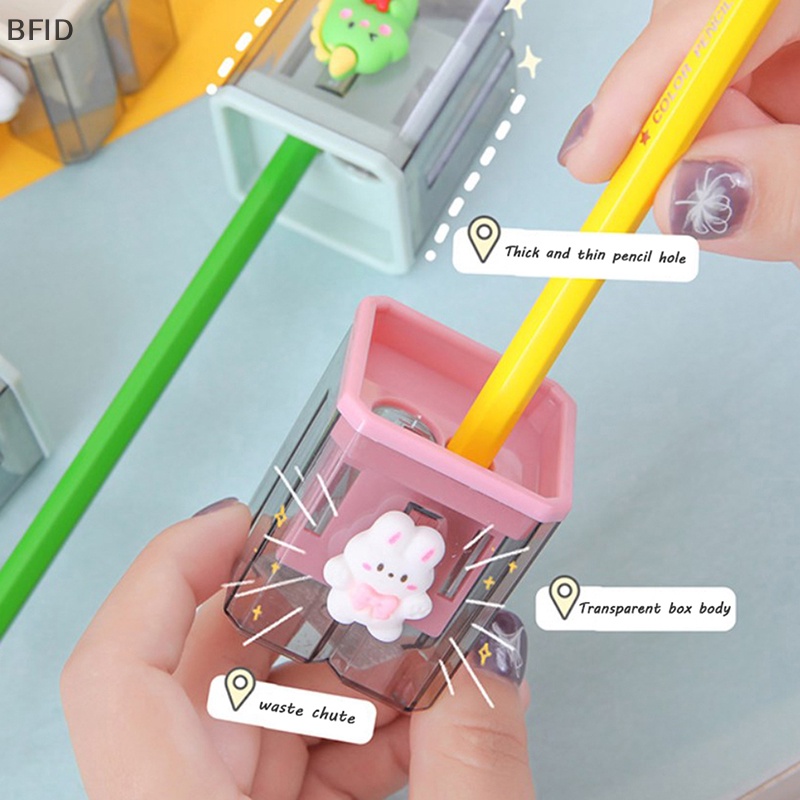 [BFID] Pengasah Pensil Kartun Lucu Kecil Dua Lubang Sharpener Pencil Kawaii Stationery [ID]