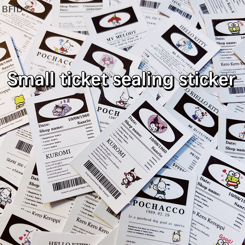 [BFID] 65pcs Stiker Segel Tiket Kecil Kartun Sealing Stiker Lucu List Stiker Handbook Tahan Air Dekorasi Bahan DIY [ID]