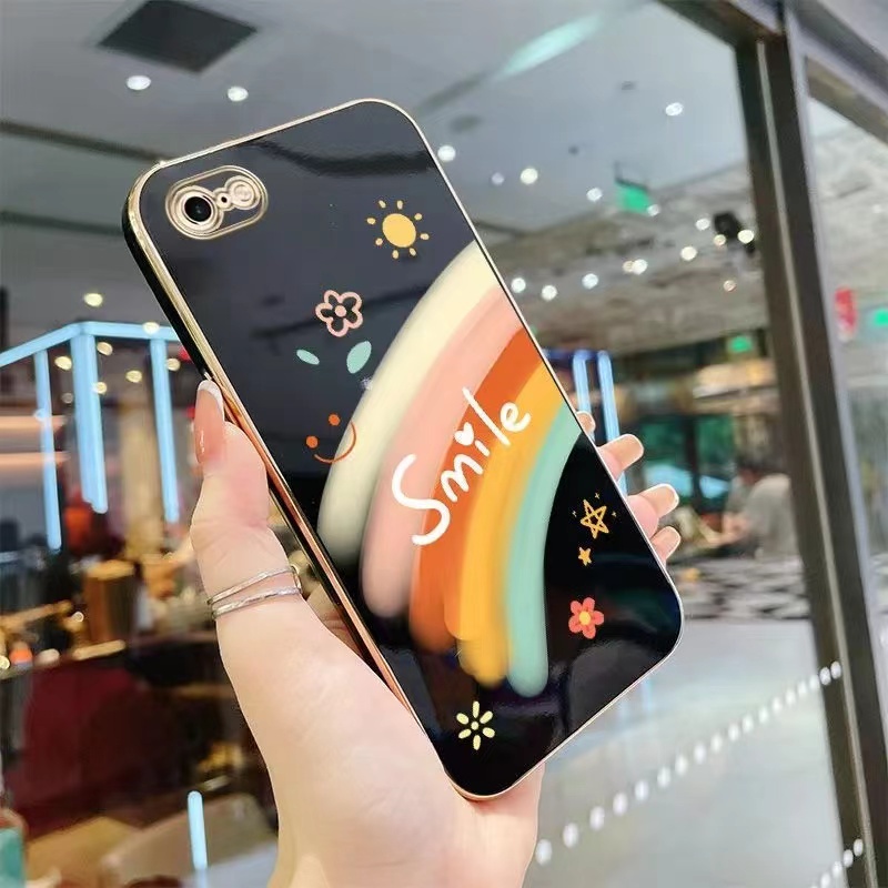 Casing Samsung A01 A02S A03S A04 A10S M01S A11 A12 A13 A20S Core 4G 5G senyum pelangi Phone Case Ele