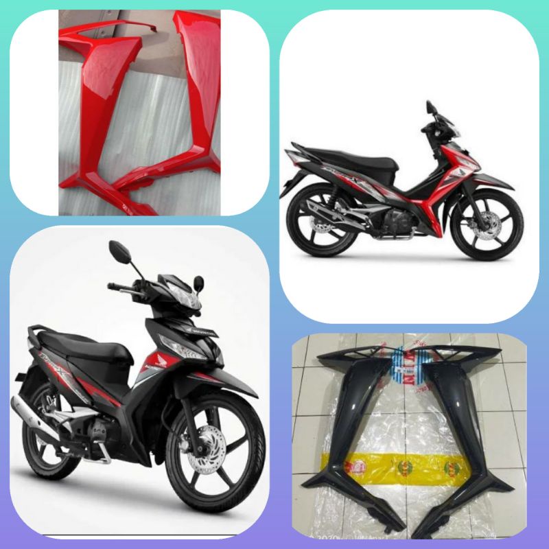 SAYAP TEBENG DEPAN KANAN KIRI SUPRA X 125 FI INJEKSI 2014 2015 2016 2017 2018 HITAM MERAH