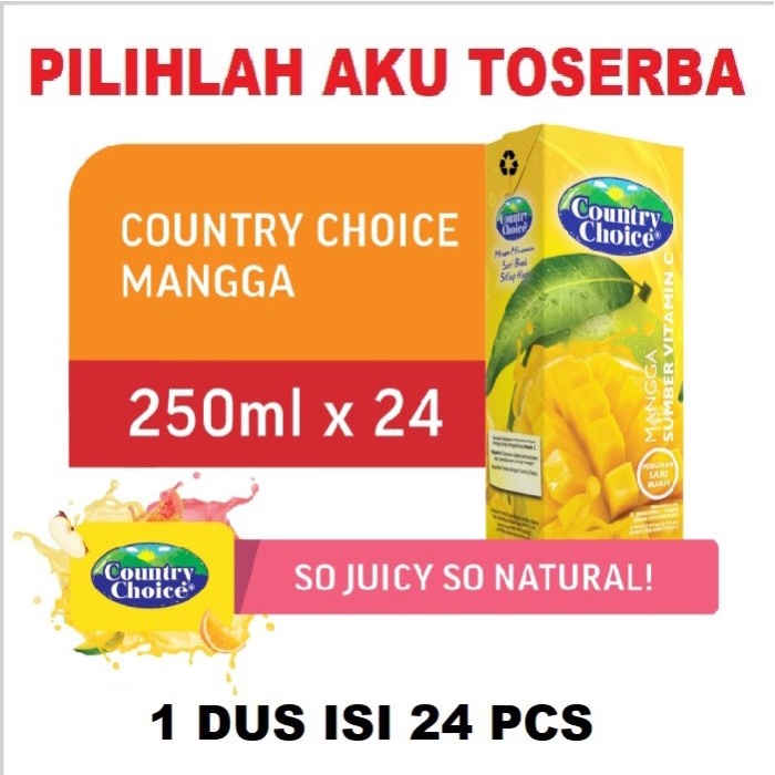 Country Choice MANGO Jus Mangga 250 ml - ( HARGA 1 DUS ISI 24 )