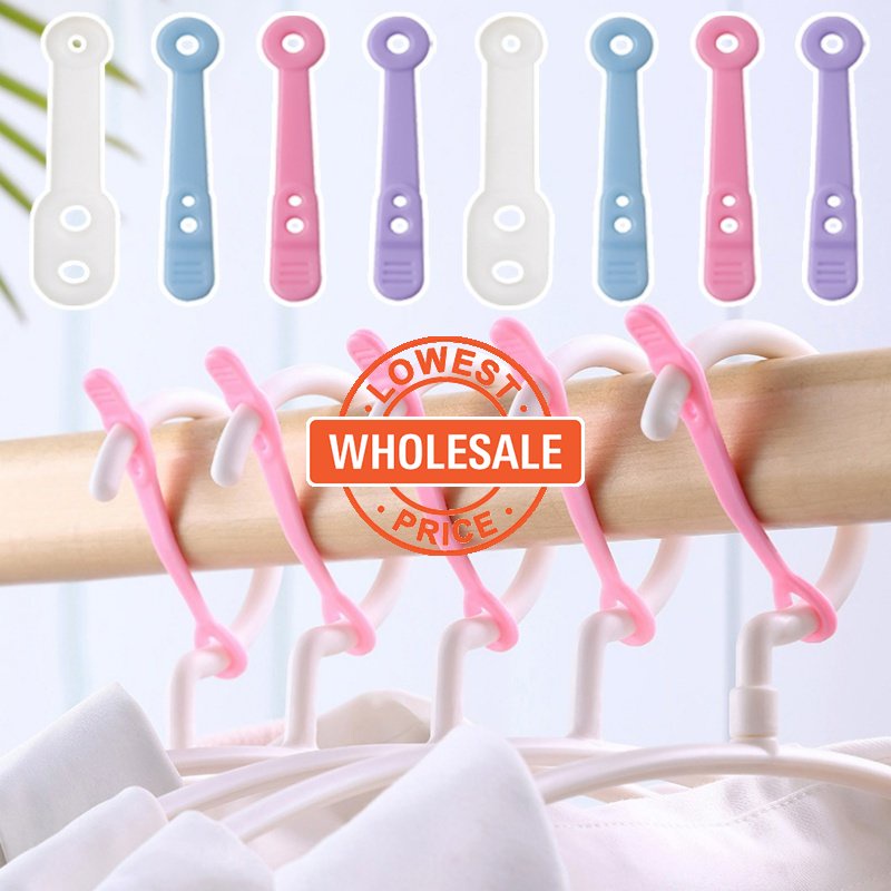 [Grosir] Rak Pengering Kait Untuk Pakaian Kaos Kaki/Gantungan Baju Windproof Non-slip Silicone Fixed Buckle/Anti-drop Hanger Clip/Laundry Hanger Fixed Strip Home Gadget/