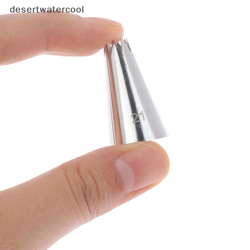 Deid 9pcs Open Star Cream Piping Nozzle Kue Decorag Set Metal Pastry Bag Tips Martijn