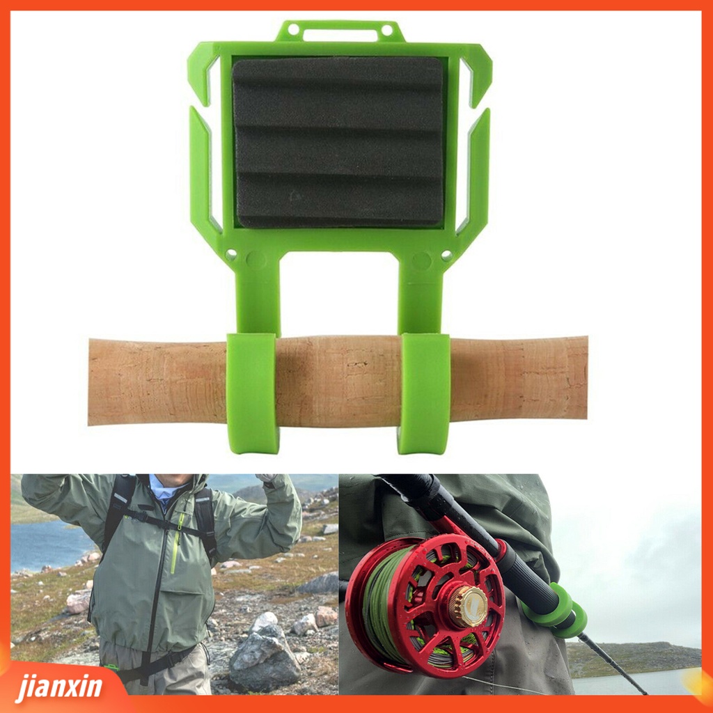 (In Stock) FHU Fishing Rod Holder Belt-Mounted Anti-Slip Portable Fly Portable Clips Hands Free Tempat Pancing Untuk Outdoor