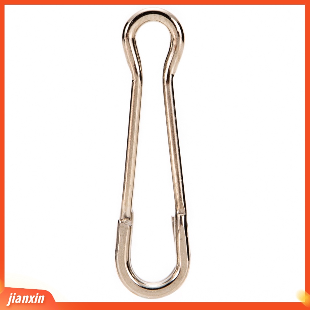 (In Stock) 20Pcs Stainless Steel Bass Carp Fishing Snap Swivel Hook Konektor Lures Klip