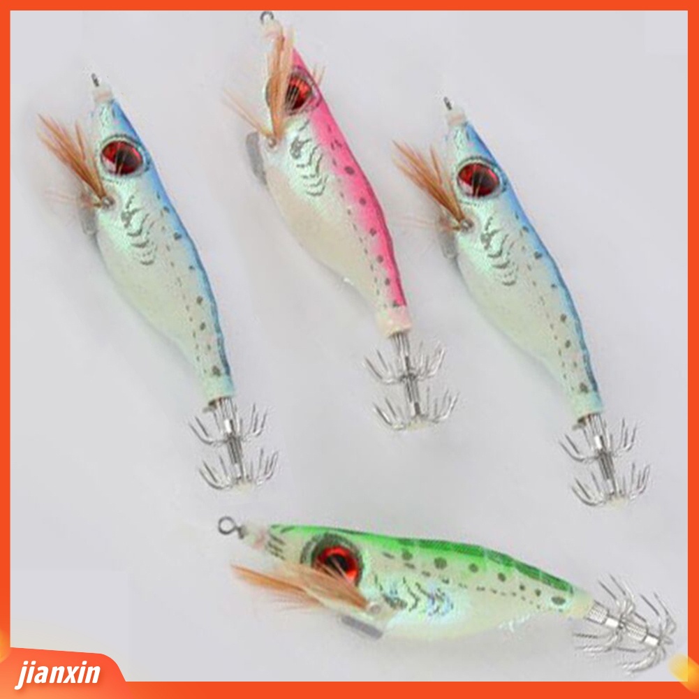 (In Stock) Air Asin 3D Udang Memancing Umpan Luminous Udang Flick Umpan Cumi Jig Hook Tackle