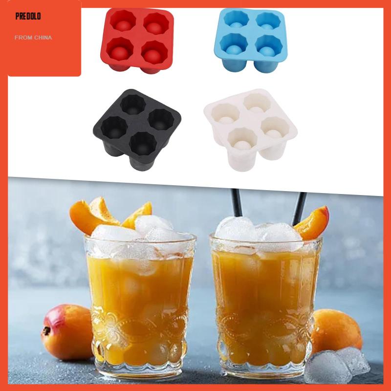 [Predolo] Alat Minum Es 4lubang Untuk Keluarga Dan Teman Reusable Ice Tray