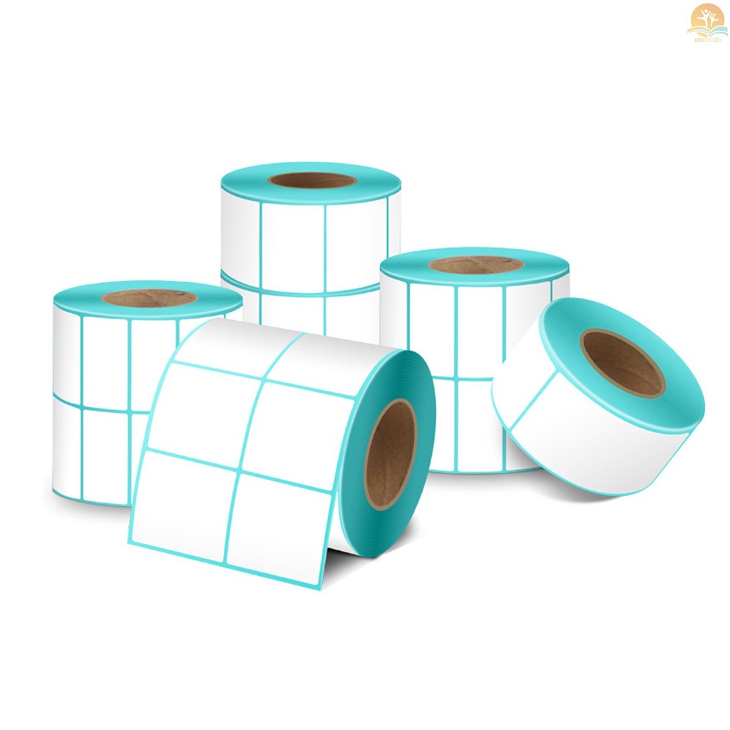 In Stock Label Thermal Untuk Printer Thermal Stiker Kertas Label Serba Guna Perekat Diri Tahan Air Tahan Minyak Anti Gores Cocok Untuk DIY Price Tag Kosong Supermarket Rumah Kantor