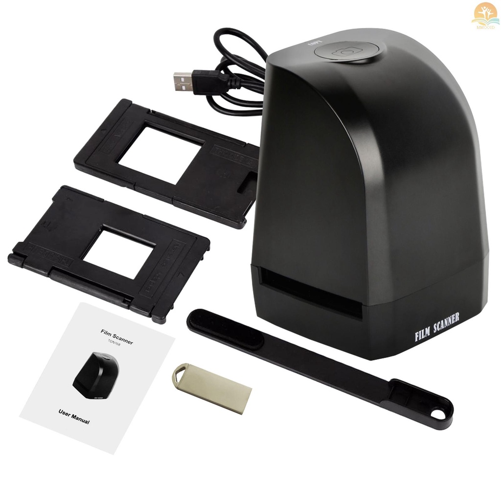 In Stock 135film Slide Scanner Converter Portable Negative Film Scanner 8megapixel CMOS Perubah Slide 35mm /135mm &amp; Negatif Ke Foto JPEG Digital Kompatibel Dengan Windows XP/Vi