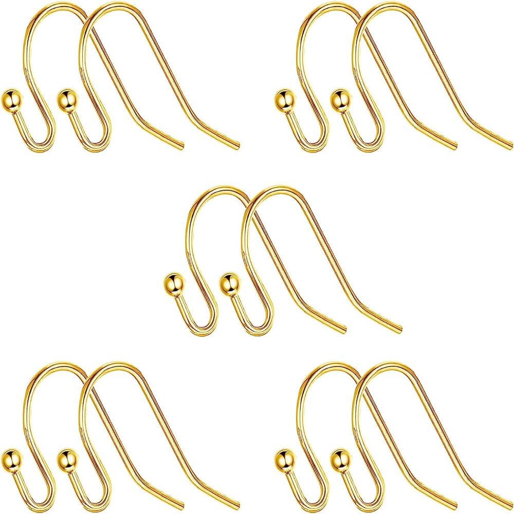 LILY Hipo-alergi, Kait Anting Kait Ikan, Membuat Perhiasan Kabel Telinga Emas Anting DIY Untuk Wanita