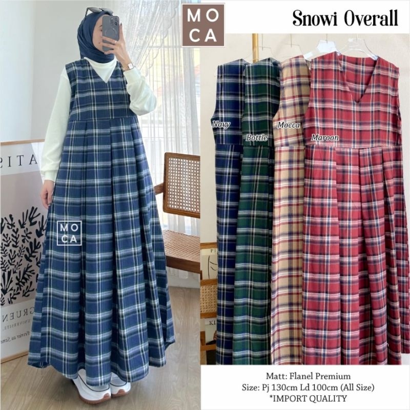SNOWI OVERALL ORI MOCA | Ld100 Flanel Premium