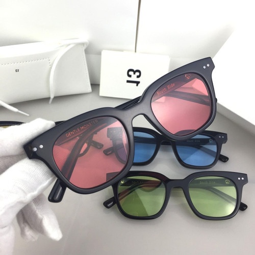 AZAHRA Kacamata Bingkai Retro Persegi Fashion Wanita &amp; Pria / Kacamata Dengan Lensa Warna-Warni / Kacamata Hitam Murah Fashion Korea