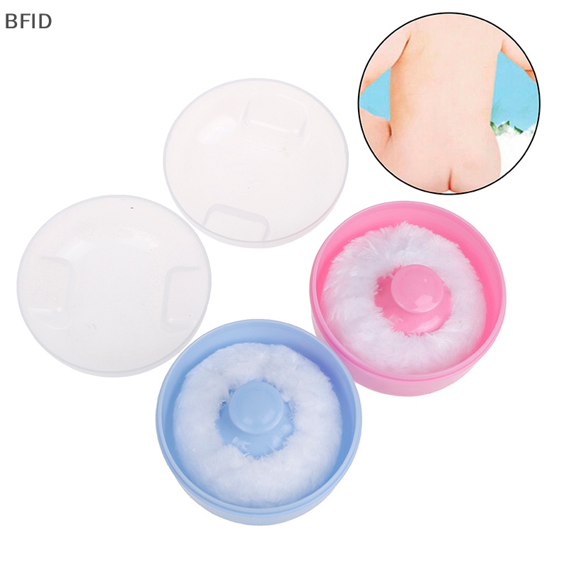 [BFID] 1pcs Lucu Bayi Lembut Wajah Tubuh Kosmetik Puff Talcum Sponge Box Case Wadah [ID]