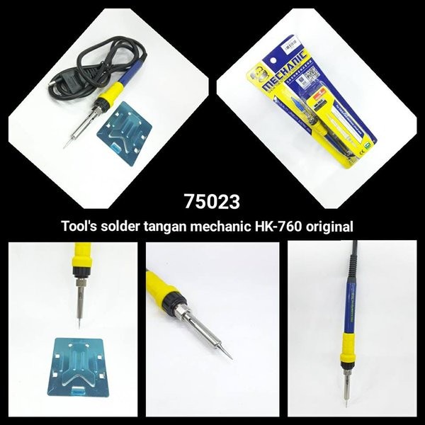 Original Mechanic HK 760 Solder Tangan Soldering Iron Plus Stand Mini