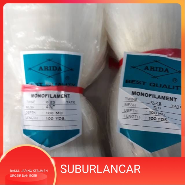 jaring ikan arida 4½ inchi dan 5 inchi 0.25 100/100 tate jaring ikan laut pukat ikan