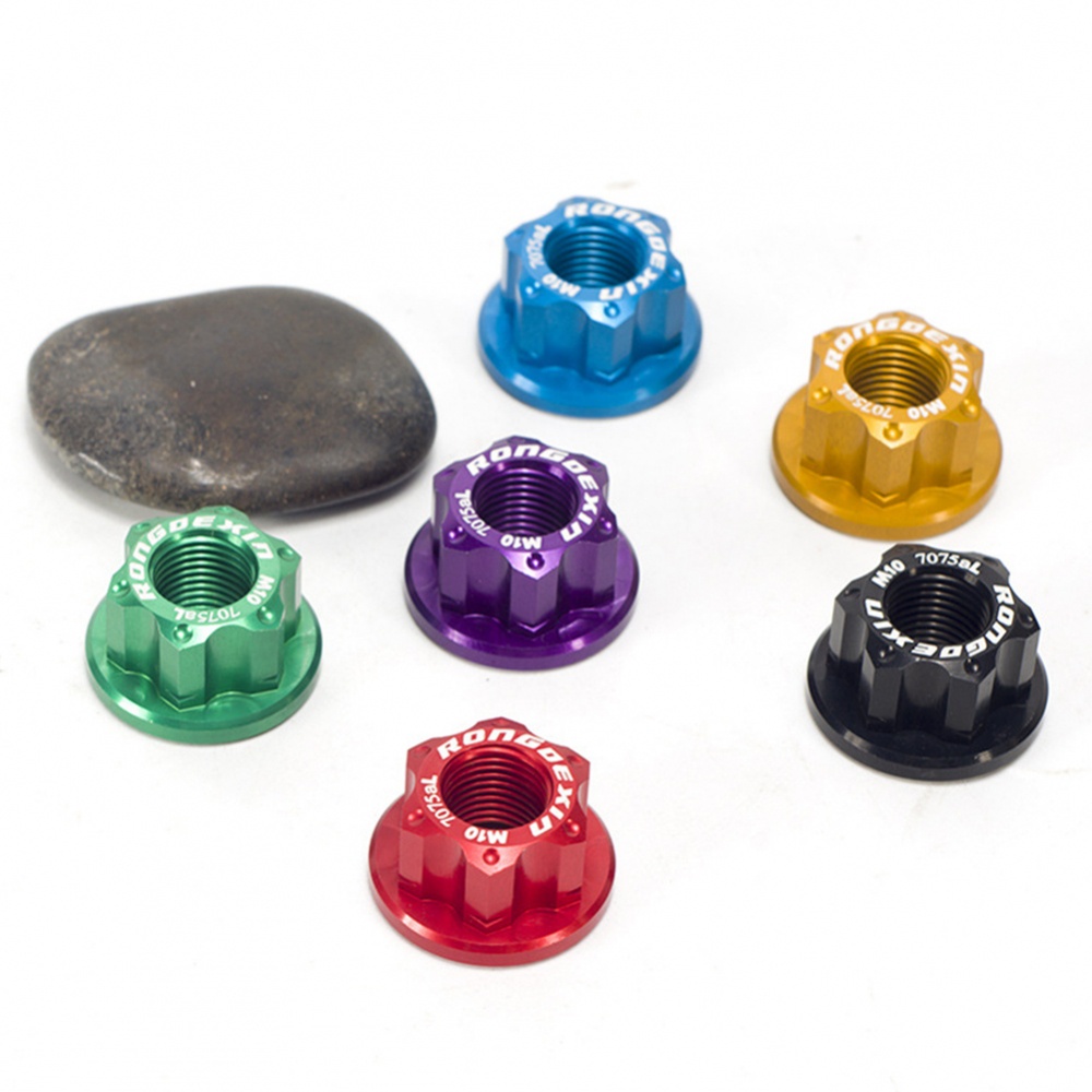 Mur As Roda Sepeda M10 Mur Roda Belakang Merah Tradisional As Roda Aluminium Alloy