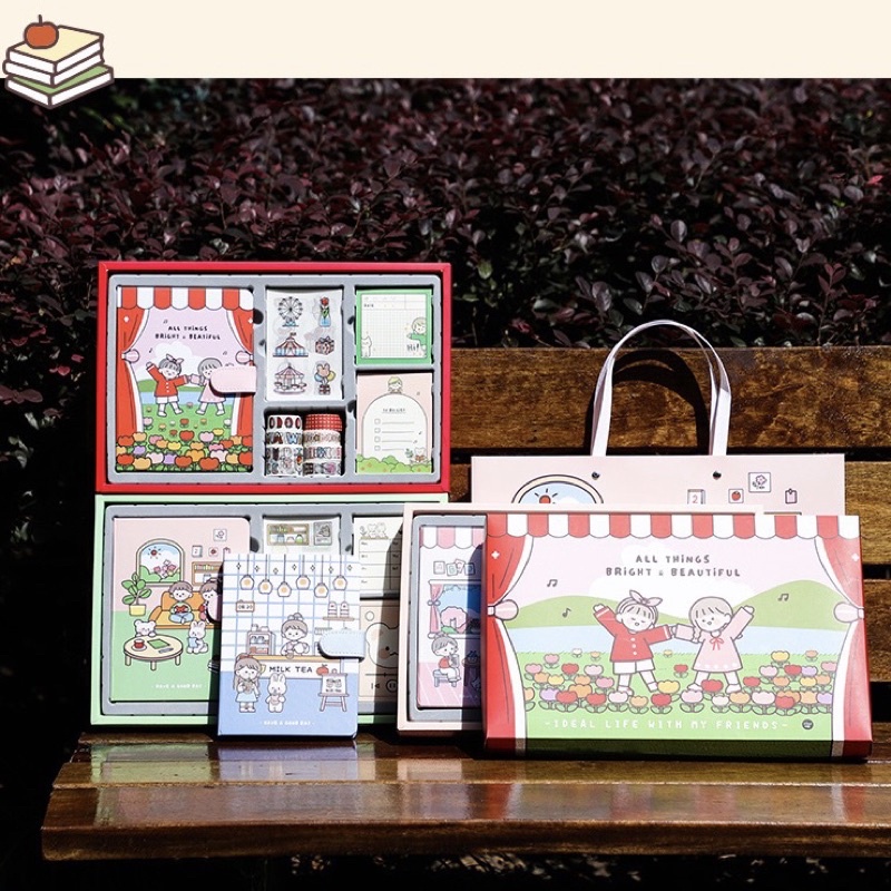 

buku diari anak cewek perempuan sekolah cute diary book set korea style cute stickers set buku catatan harian