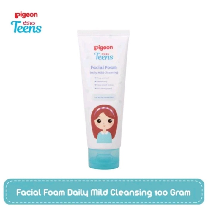 PIGEON Teens Facial Foam Daily Mild Cleansing 100ml Sabun Cuci Muka Face Wash Cleanser Pelembab Waja