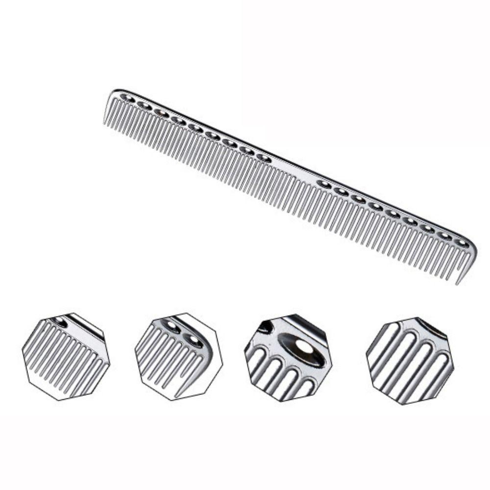 MXBEAUTY Pro Sisir Penata Rambut, Sisir Pemotong Rambut Bahan Metal Tahan Lama, Alat Styling Rambut Sikat Rambut Anti-Statis Anti-slip Golden Dying Untuk Barber