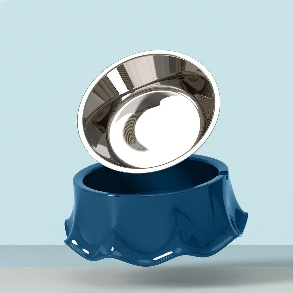 Tidak Karat Non-slip Mangkuk Makanan Kucing, Tidak Licin Anti Karat Mangkuk Makanan Kucing, Piring Minum Hewan Peliharaan Stainless Steel Warna-Warni Melindungi Leher Cervical Puppy Mangkuk Minum Indoor