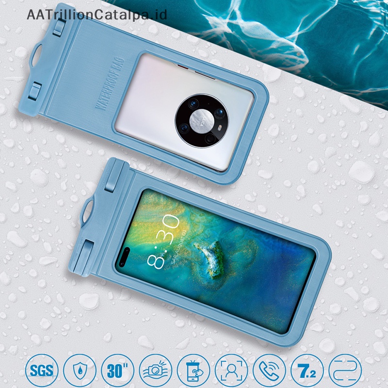 IPHONE Aatrillioncatalpa IP68 Waterproof Phone Pouch/Case, Casing Hp Anti Air Untuk Iphone14 13 12 11 Pro Max XS Plus ID Hp Samsung Galaxy