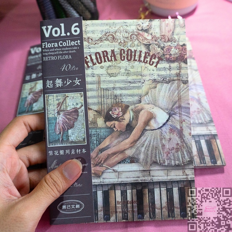 

Material Deco Paper 40 lembar Vol 6 Aesthetic Junk Journal Craft DIY Scrapbook Flora Collect Vintage Retro