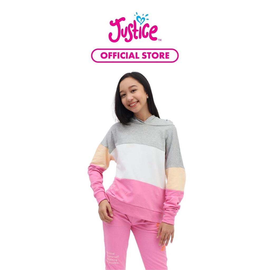 Justice Girls Fleece Hoodie - Sweater Anak Perempuan (Multi)