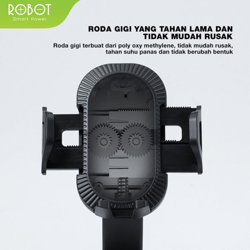 Universal Car Holder Dudukan HP ROBOT Suction Cup Automatic Lock 360° RT-CH12 - Garansi Resmi 1 Tahun