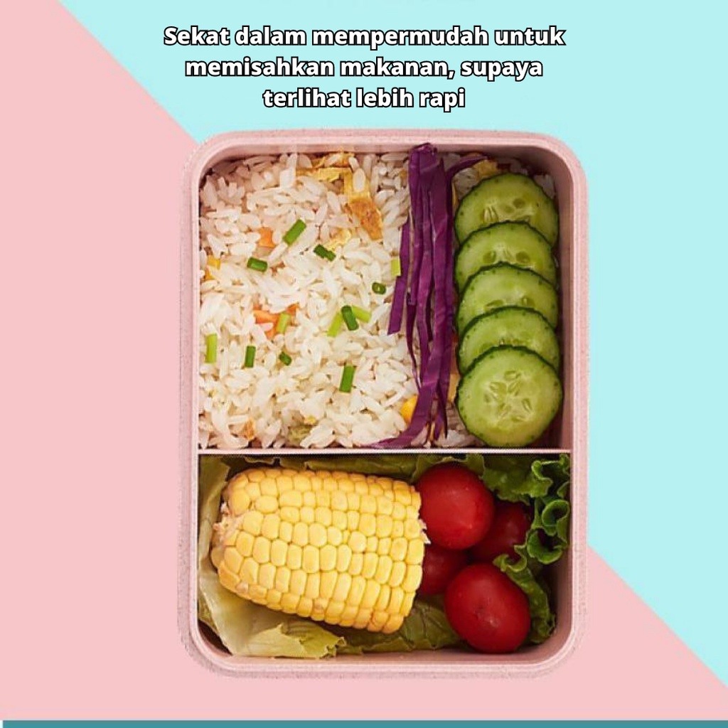 Either.Id - Kotak Tempat Makan / Lunch Box / Bpa Free / PP Jerami Gandum / Bento Set / Tepak makan anak  / tempat makan anak/ souvenir ulta / souvenir ulang tahun