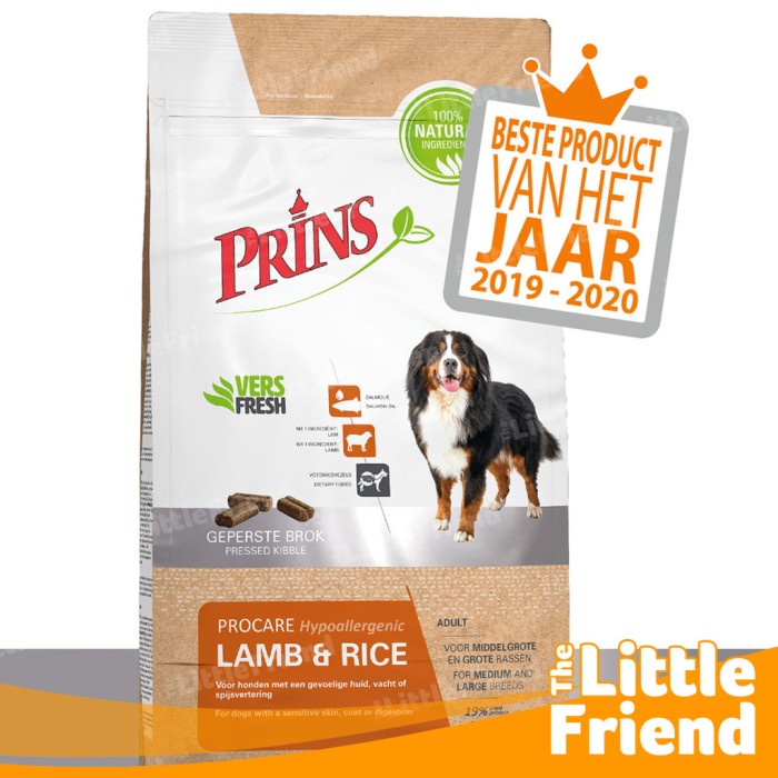 Makanan Anjing Dewasa Skin Sensitif PRINS LAMB &amp; RICE HYPOALLERGENIC