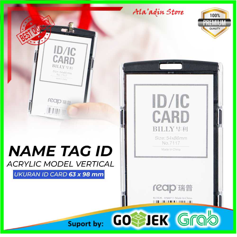 

REAP Name Tag ID Acrylic Model Vertical - 7117