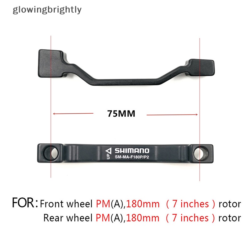 [glowingbrightly] Sm MA F180P/P2 Disc Brake Caliper Post PM Mount Adaptor (Depan) (180mm) (P/P) TFX