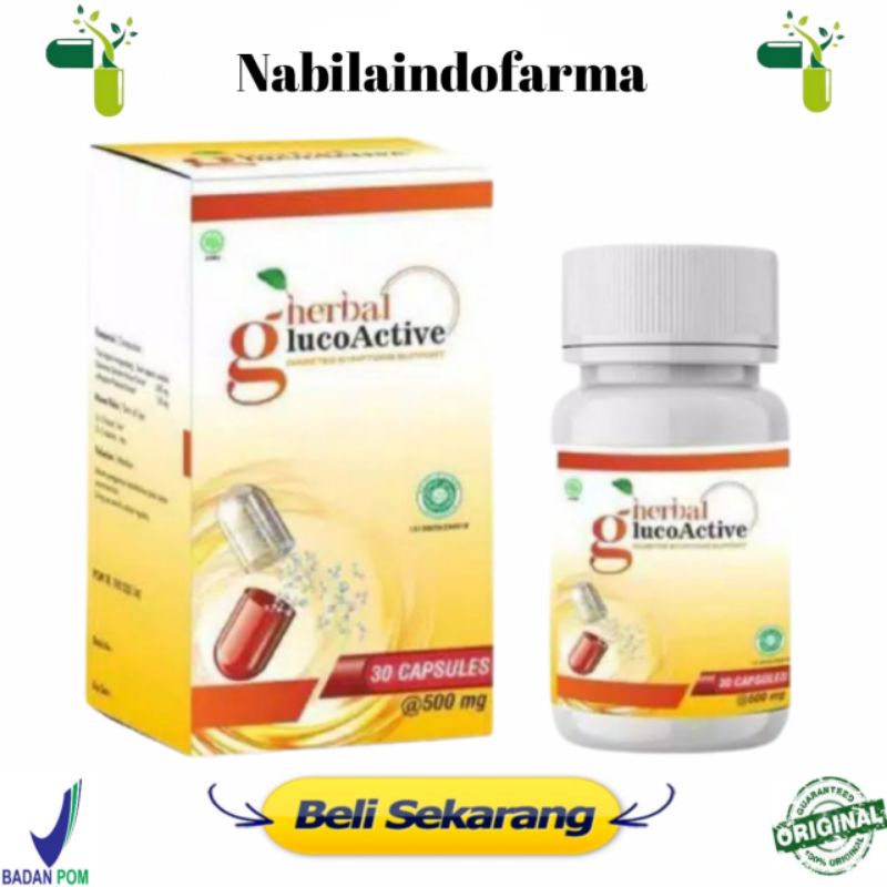 Glucoactive Asli Obat Herbal mengatasi Diabet / Kencing Manis Kadar Gula