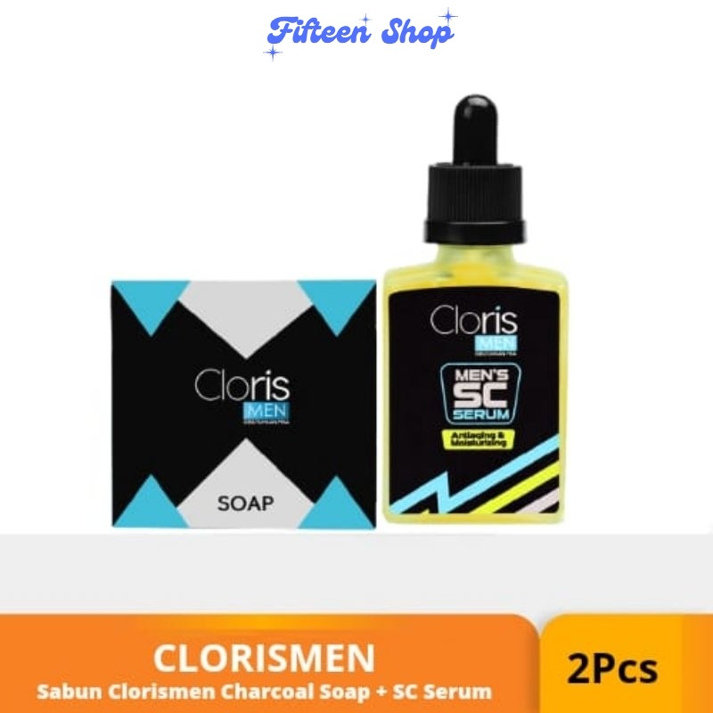 CLORISMEN Special Bundling Clorismen Soap 80g & SC Serum - Paket Bundling Sabun Muka Pria ukuran 80g